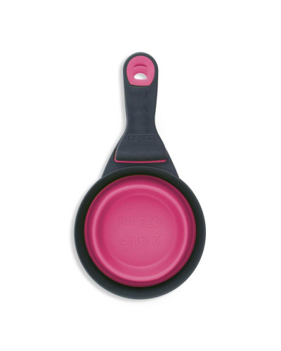 Мерный стакан для корма Dexas Collapsible KlipScoop складной на клипсе 480 мл Розовый (dx30734)