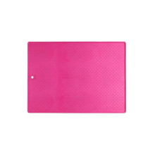Килимок антиковзкий під миски Dexas Bowl Grippmat М для собак та котів 43x57 см Рожевий (dx30636)