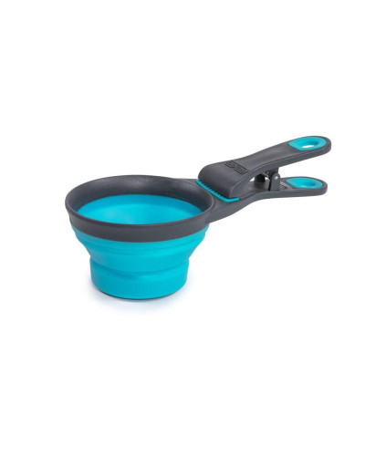 Мірна склянка для корму Dexas Collapsible KlipScoop складана на кліпсі 480 мл Блакитний (dx30735)