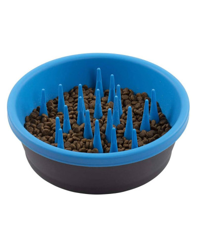 Миска для собак Dexas Slow Feeder Dog Bowl силикон для медленного кормления 1440 мл голубой (PW301-432-2194)