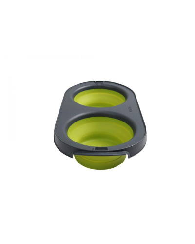 Миска подвійна для тварин Dexas Collapsible Pet Feeder складна 600 мл салатовий (dx30658)