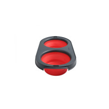 Миска подвійна для тварин Dexas Collapsible Pet Feeder складна 600 мл червоний (dx30655)