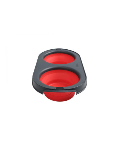 Миска подвійна для тварин Dexas Collapsible Pet Feeder складна 1200 мл червоний (dx30659)