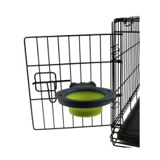 Миска складная для собак Dexas Collapsible Kennel Bowl с креплением на клетку 240 мл Салатовый (dx30702)