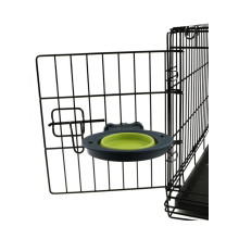 Миска складная для собак Dexas Collapsible Kennel Bowl с креплением на клетку 240 мл Салатовый (dx30702)