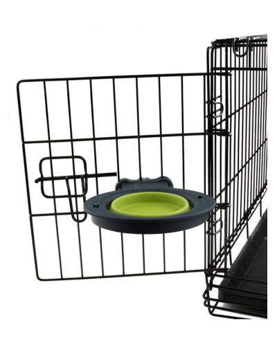 Миска складная для собак Dexas Collapsible Kennel Bowl с креплением на клетку 240 мл Салатовый (dx30702)