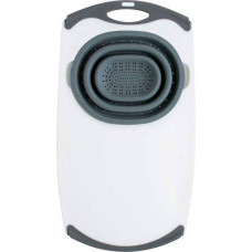 Мультифункциональная доска Dexas Over The Sink Strainer Grippboard Стрейнер 58х32 с дуршлагом серый (42832-60)