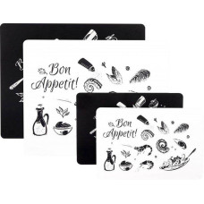 Набір ультратонких дошок Dexas Grippmat® Set 4шт White&Black 28х19/38х30 Білий/Чорний (652-P7P10-4PK)