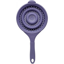 Дуршлаг складной силиконовый с ручкой Dexas Pop Strainer Рurple 1900 мл 20 см фиолетовый (GCC5275)