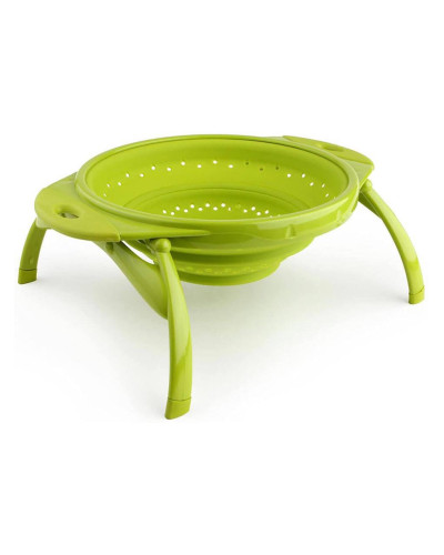 Дуршлаг складной на ножках Dexas Collapsible Colander 3800 мл 25 см силиконовый cалатовый (10CC383)