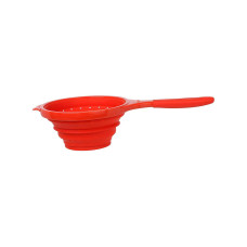 Дуршлаг складной силиконовый с ручкой Dexas Pop Strainer Red 1900 мл 20 см красный (GCC1795)
