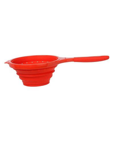 Дуршлаг складной силиконовый с ручкой Dexas Pop Strainer Red 1900 мл 20 см красный (GCC1795)