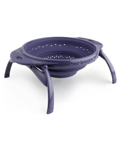 Дуршлаг складной на ножках Dexas Collapsible Colander 3800 мл 25 см силиконовый фиолетовый (10CC5275)