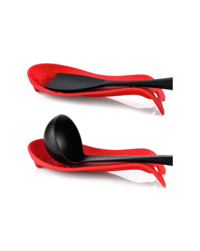 Подставка для кухонных аксессуаров Dexas Spoon Rest силиконовая 22х10 красный (GSR2-1795)