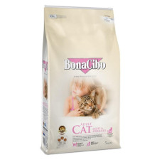 Сухий корм для стериліз дорослих котів суперпреміум класу BonaCibo Adult Cat Light&Sterilised Курка 5 кг (BC405680)