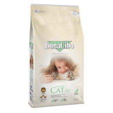 Сухой корм для взросл котов суперпремиум класса BonaCibo Adult Cat Lamb&Rice Ягненок 5 кг (BC405666)