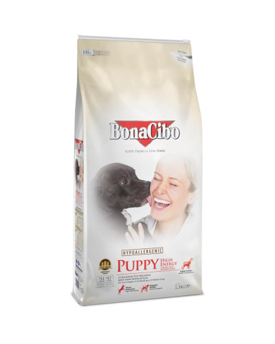 Сухой корм для щенков всех пород суперпремиум класса BonaCibo Puppy High Energy Курица 15 кг (BC405741)