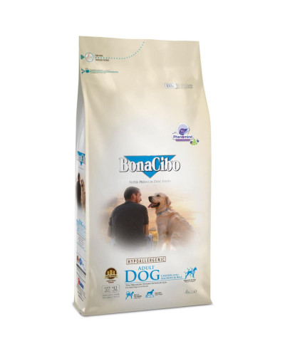 Сухой корм для взрослих собак суперпремиум класса BonaCibo Adult Dog Курица 4 кг (BC406113)