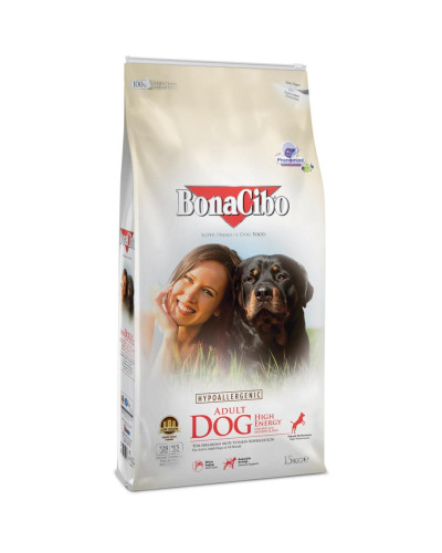 Сухой корм для взрослых собак суперпремиум класса BonaCibo Adult Dog High Energy Курица 15 кг (BC405802)