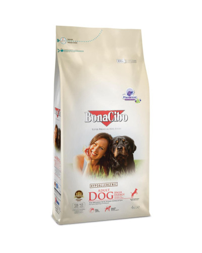 Сухий корм для дорослих активних собак суперпреміум класу BonaCibo Adult Dog High Energy Курка 4 кг (BC406175)