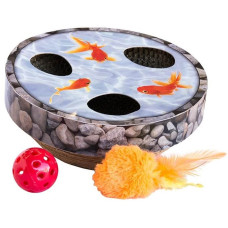 Іграшка - гойдалка для котів Petstages Hide & Seek Wobble Pond (Ставок з рибками) малюнок 23х23х11 (pt67744)