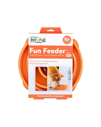 Миска-лабіринт для тварин Outward Hound Fun Feeder (Фан-Фідер) Вир d=20.2, H=5см, 240г. Помаранчевий (oh51004)
