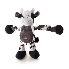 Іграшка–перетяжка для собак Petstages Pulleezz Cow (Корова) з пищалками Середня 33 см (pt69497)