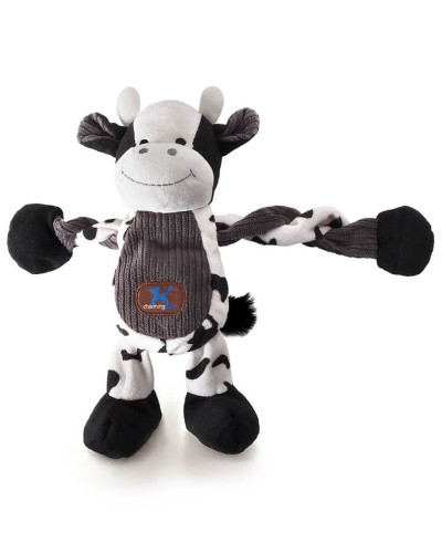 Іграшка–перетяжка для собак Petstages Pulleezz Cow (Корова) з пищалками Середня 33 см (pt69497)