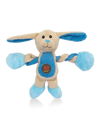 Іграшка–перетяжка для собак Petstages Pulleezz Bunny (Зайчик) з пищалками середній синій 30 см (pt69498)