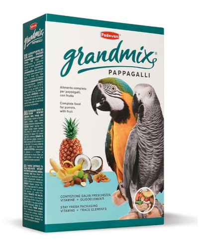Повсякденний корм для великих папуг Padovan GrandMix Pappagalli 600 г (PP00186)