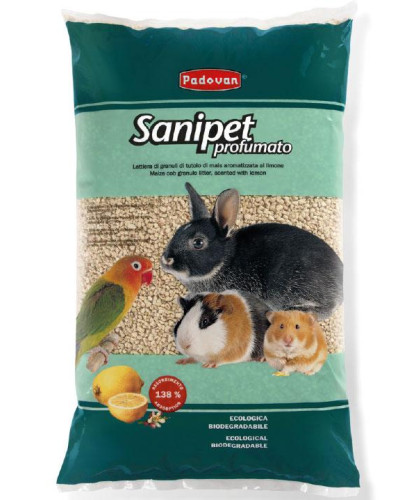 Наповнювач Padоvan SANIPET PROFUMATO для кліток з кукурудзяних гранул (4л) 300г (PP00032)