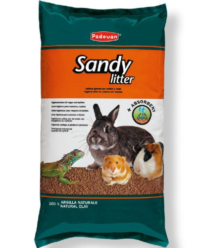 Наповнювач універсальний для гризунів та рептилій Padovan Sandy litter Глиняний поглинаючий 4 кг (PP00062)