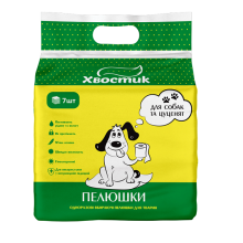 Пеленки Хвостик 56х56 см/7 штук, (48 шт/ящ) (Х/48/1440)