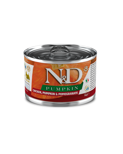 Влажный корм для собак мелких пород Farmina N&D Grain PUMPKIN CHICKEN ADULT MINI с тыквой, курицей, гранатом 140 г 02314