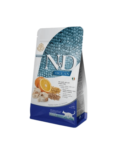 Сухой корм для кошек Farmina N&D Low Grain Ocean ADULT с треской и апельсином 300 gr 36773