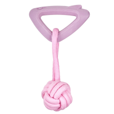 AGrizZzly Baby 0426 Іграшка Акула з канатом, рожева лаванда, (15,8х10,2х2,8 см)