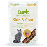 Напіввологі ласощі Canvit Skin & Coat для шкіри та шерсті для котів 100 г (can514076)