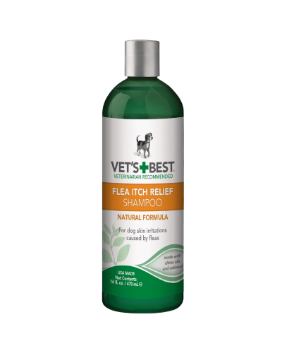 Шампунь Vet's Best Flea Itch Relief Shampoo успокаивающий от укусов блох для собак 470 мл (vb10039)