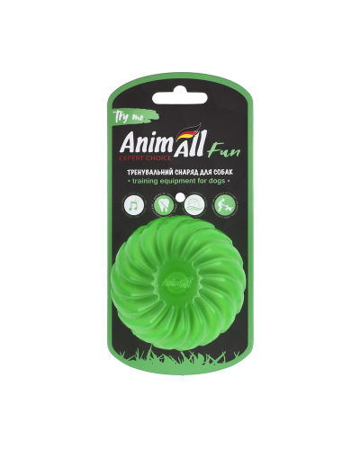AnimAll Fun мяч волна с пищалкой 75 мм зеленый