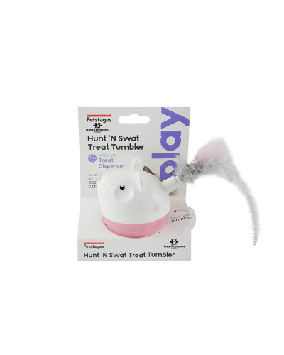 Игрушка для кошек Nina Ottosson Hunt `N Swat Treat Tumbler Мышь розовая интерактивн 1ур сложн (no69587)