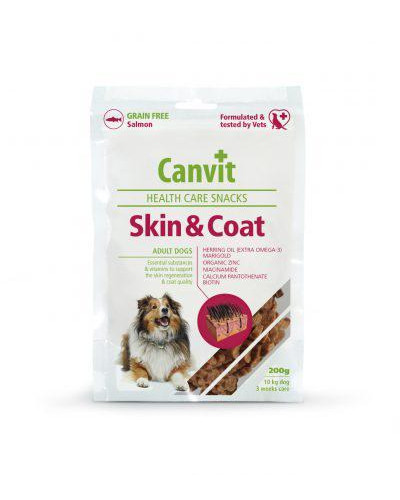 Напіввологі ласощі Canvit Skin & Coat для шкіри та шерсті для собак 200 г (can508778)