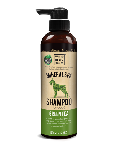 Шампунь Reliq Mineral Spa Green Tea  для собак с маслом зеленого чая 500 мл (S500-GTA)