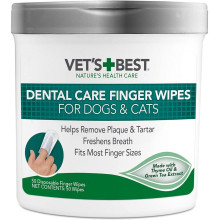 Салфетки для ухода за полостью рта Vet's Best Dental Care Finger Wipes для собак 50шт (vb00001)