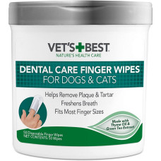 Салфетки для ухода за полостью рта Vet's Best Dental Care Finger Wipes для собак 50шт (vb00001)