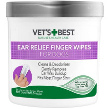 Салфетки для чистки ушей Vet`s Best Ear Relief Finger Wipes для собак 50шт (vb00000)