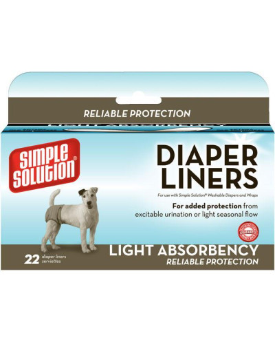 Гигиенические прокладки для животных Simple Solution Disposable Diaper Liners - Light Flow 22 шт (ss10608-3Р)