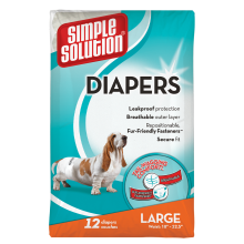 Гигиенические подгузники д/животных Simple Solution Disposable Diapers Large большые 12шт L (ss10585)