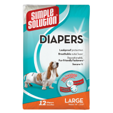 Гігієнічні підгузки для тварин Simple Solution Disposable Diapers Large великі 12шт L (SS10585)