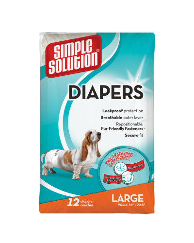 Гигиенические подгузники д/животных Simple Solution Disposable Diapers Large большые 12шт L (ss10585)