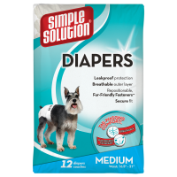 Гигиенические подгузники для животных Simple Solution Disposable Diapers Medium средние 12шт М (ss10584)
